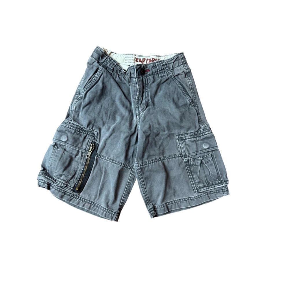 Gap Kids Cargo Shorts Gray Slim Fit Size 7‎ Boys Casual Zipper Pockets